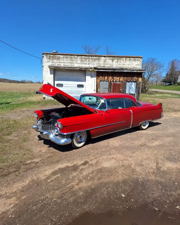 Classic Cadillac project — Completed exterior view of a classic platform with modernized powertrain work.