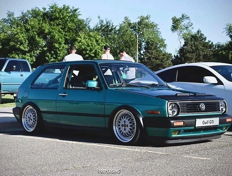 FEF owner's former Montana Green Volkswagen Mk2 Golf GTI with mesh wheels