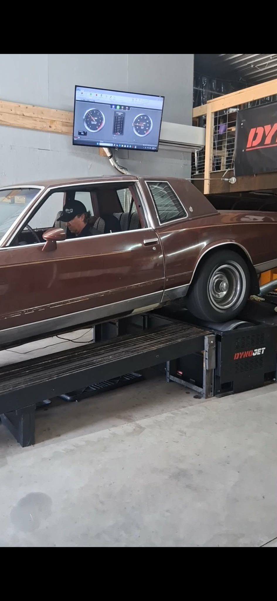 Actual vehicle on Dynojet chassis dynamometer