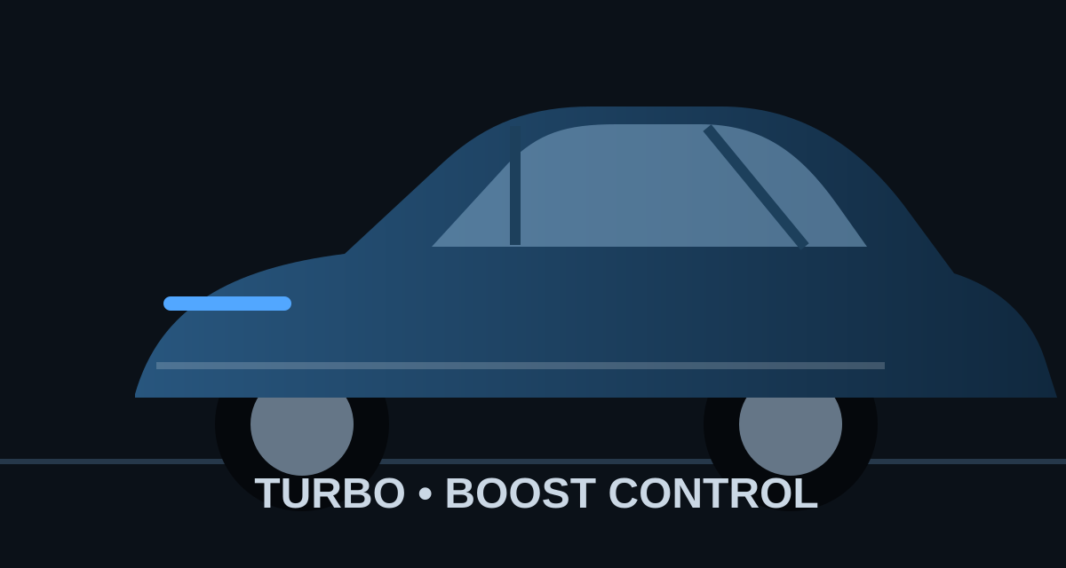 Turbocharged performance vehicle illustration